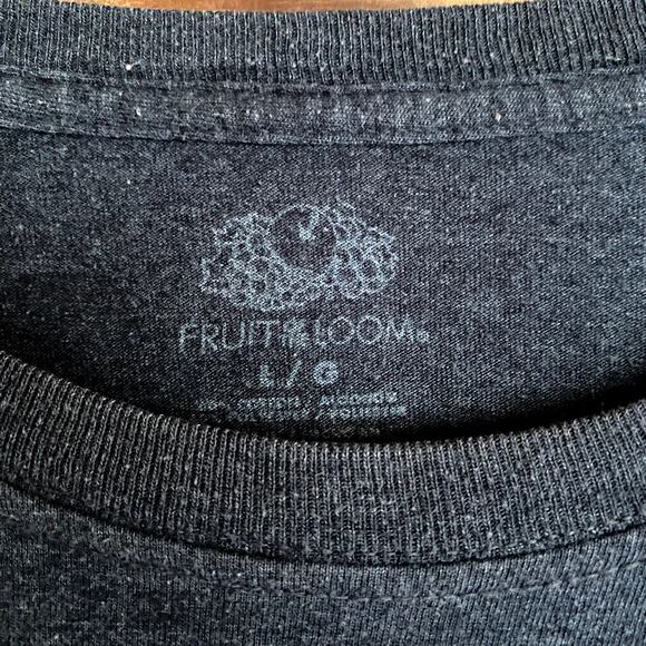 EARTH DAY SHIRT - Charcoal gray unisex tee embroidered size large - Picture 4 of 5